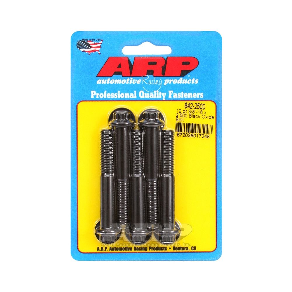 ARP Universal small head bolt 3/8-16 - Black Oxide 12 Pts x5 - ARP-642-2500 - 642-2500 - 3666618193496