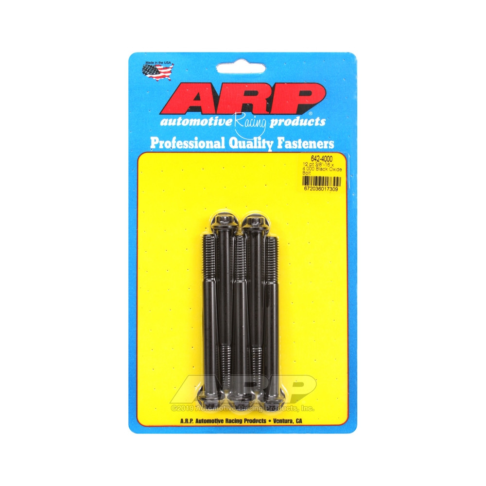 ARP Universal small head bolt 3/8-16 - Black Oxide 12 Pts x5 - ARP-642-4000 - 642-4000 - 3666618193557