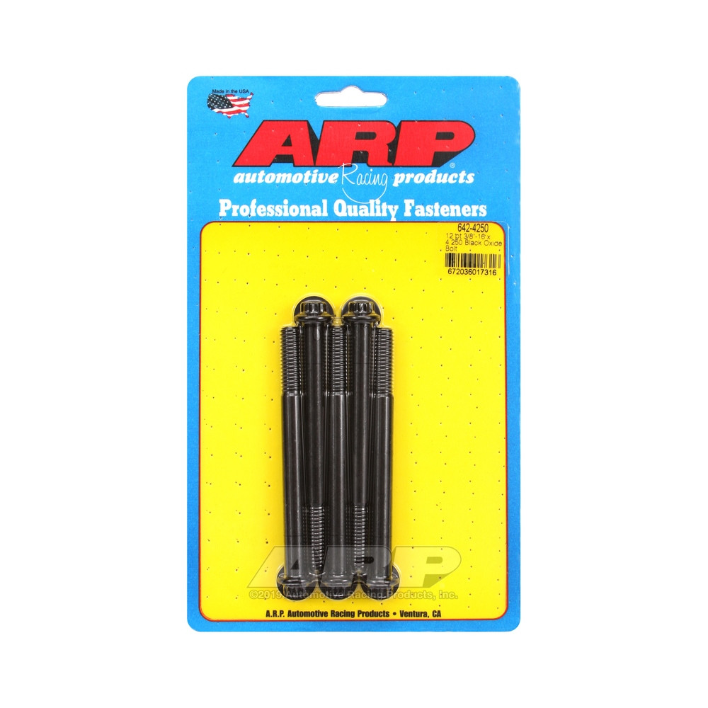 ARP Universal small head bolt 3/8-16 - Black Oxide 12 Pts x5 - ARP-642-4250 - 642-4250 - 3666618193564