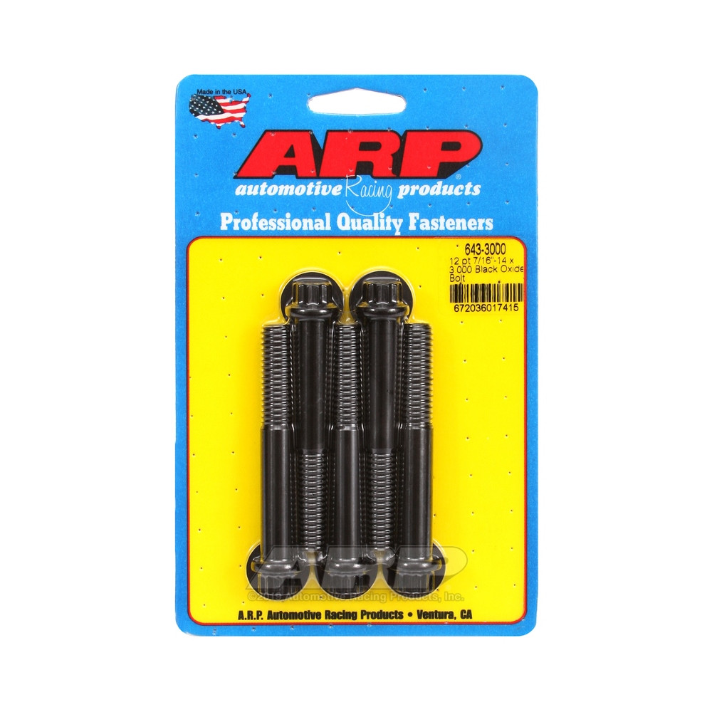 Boulonnerie universelle ARP 7/16-14 - Black Oxyde 12 Pts x5 - ARP-643-3000 - 643-3000 - 3666618193663