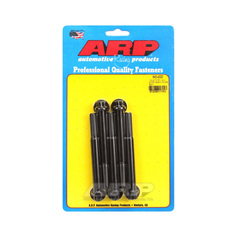 Universal Bolt ARP 7/16-14 - Black Oxyde 12 Pts x5 - ARP-643-4000 - 643-4000 - 3666618193700