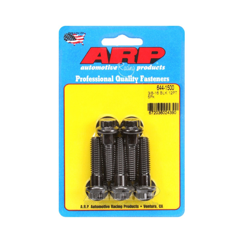 Bullone universale ARP STD 3/8-16 - Ossido nero 12 pts x5 - ARP-644-1500 - 644-1500 - 3666618193786