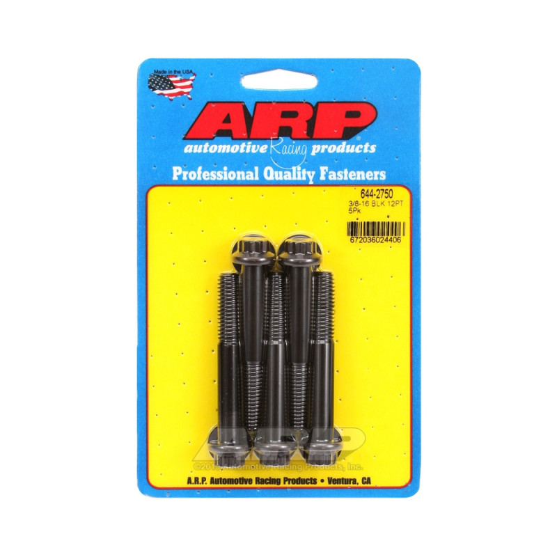 Bullone universale ARP STD 3/8-16 - Ossido nero 12 pts x5 - ARP-644-2750 - 644-2750 - 3666618193830