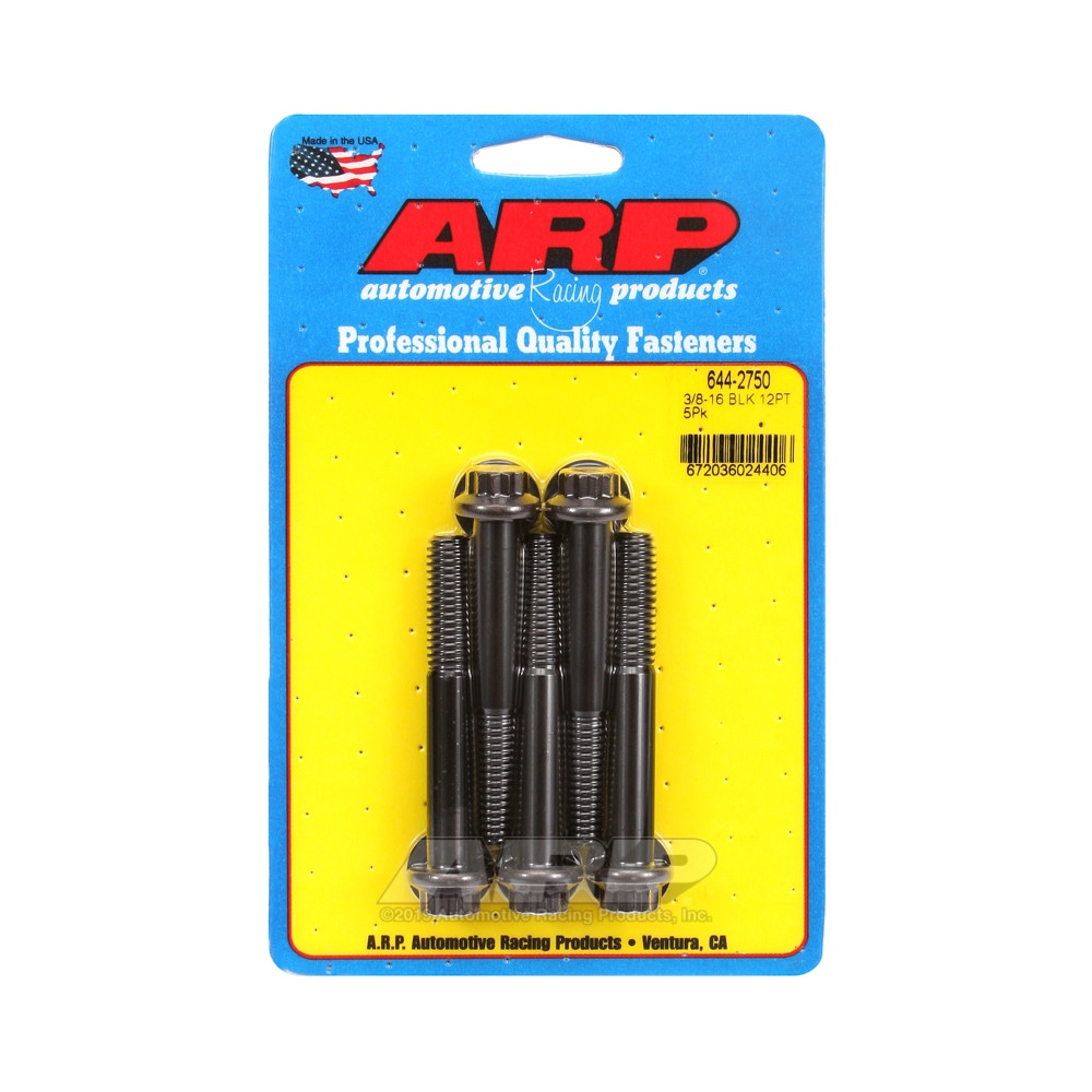 Universalschrauben ARP Kopf STD 3/8-16 - Black Oxyde 12 Pts x5 - ARP-644-2750 - 644-2750 - 3666618193830