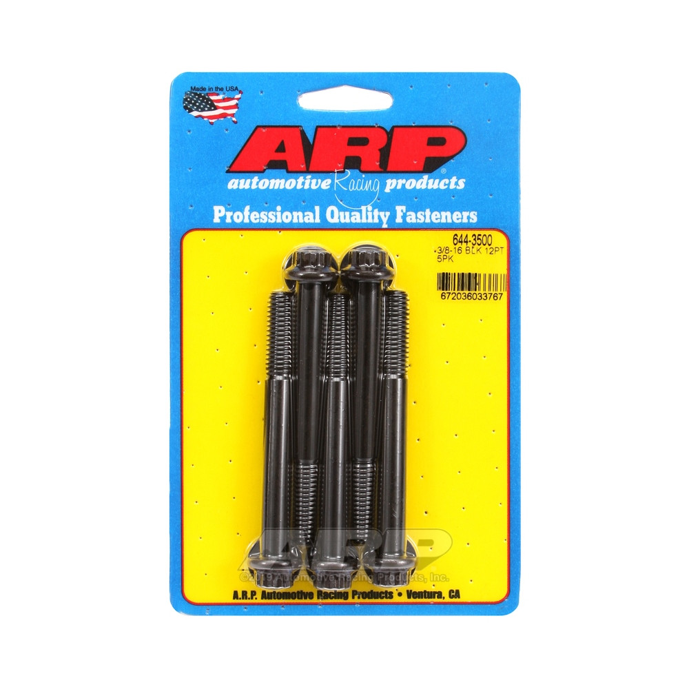 Boulonnerie universelle ARP tête STD 3/8-16 - Black Oxyde 12 Pts x5 - ARP-644-3500 - 644-3500 - 3666618193861