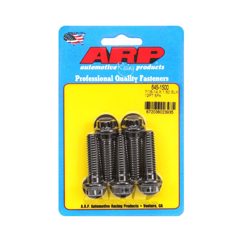 Boulonnerie universelle ARP 7/16-14 - Black Oxyde 12 Pts x5 - ARP-645-1500 - 645-1500 - 3666618193892