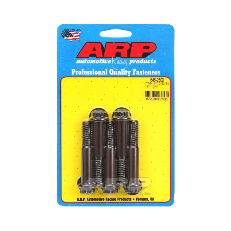 Bullone universale ARP 7/16-14 - Ossido nero 12 pti x5 - ARP-645-2500 - 645-2500 - 3666618193939