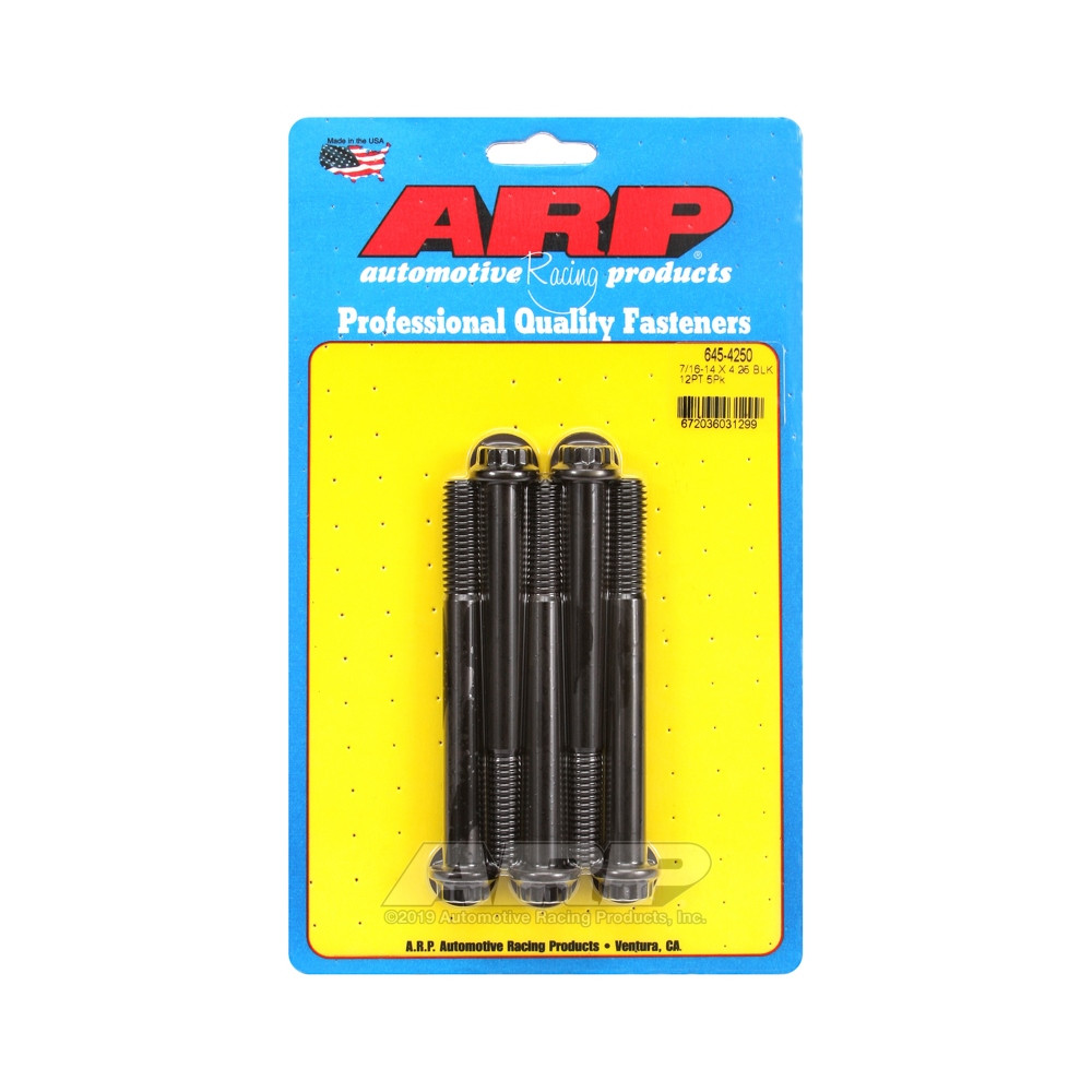 Boulonnerie universelle ARP 7/16-14 - Black Oxyde 12 Pts x5 - ARP-645-4250 - 645-4250 - 3666618194004