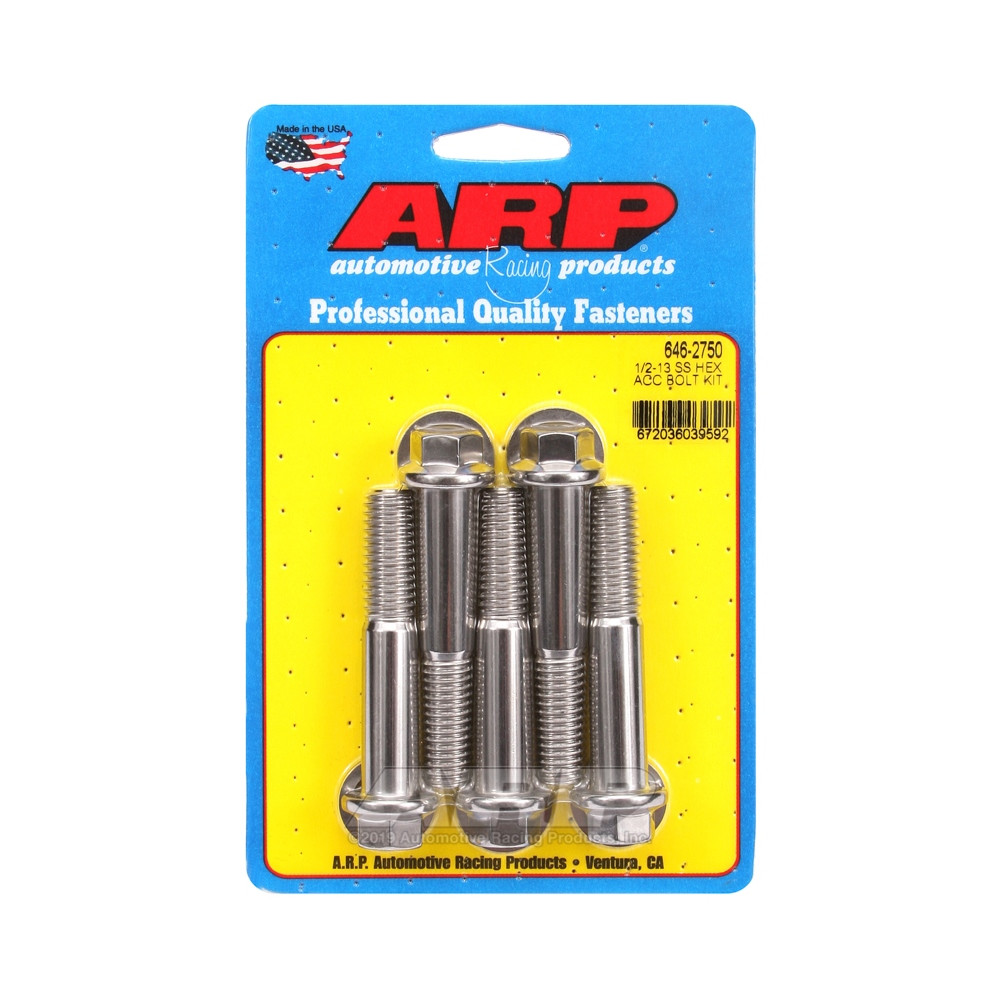 Universal Bolt ARP 1/2-13 - Stainless Hex x5 - ARP-646-2750 - 646-2750 - 3666618194110