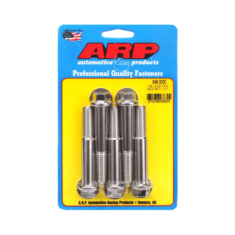 Universal Bolt ARP 1/2-13 - Stainless Hex x5 - ARP-646-3000 - 646-3000 - 3666618194127