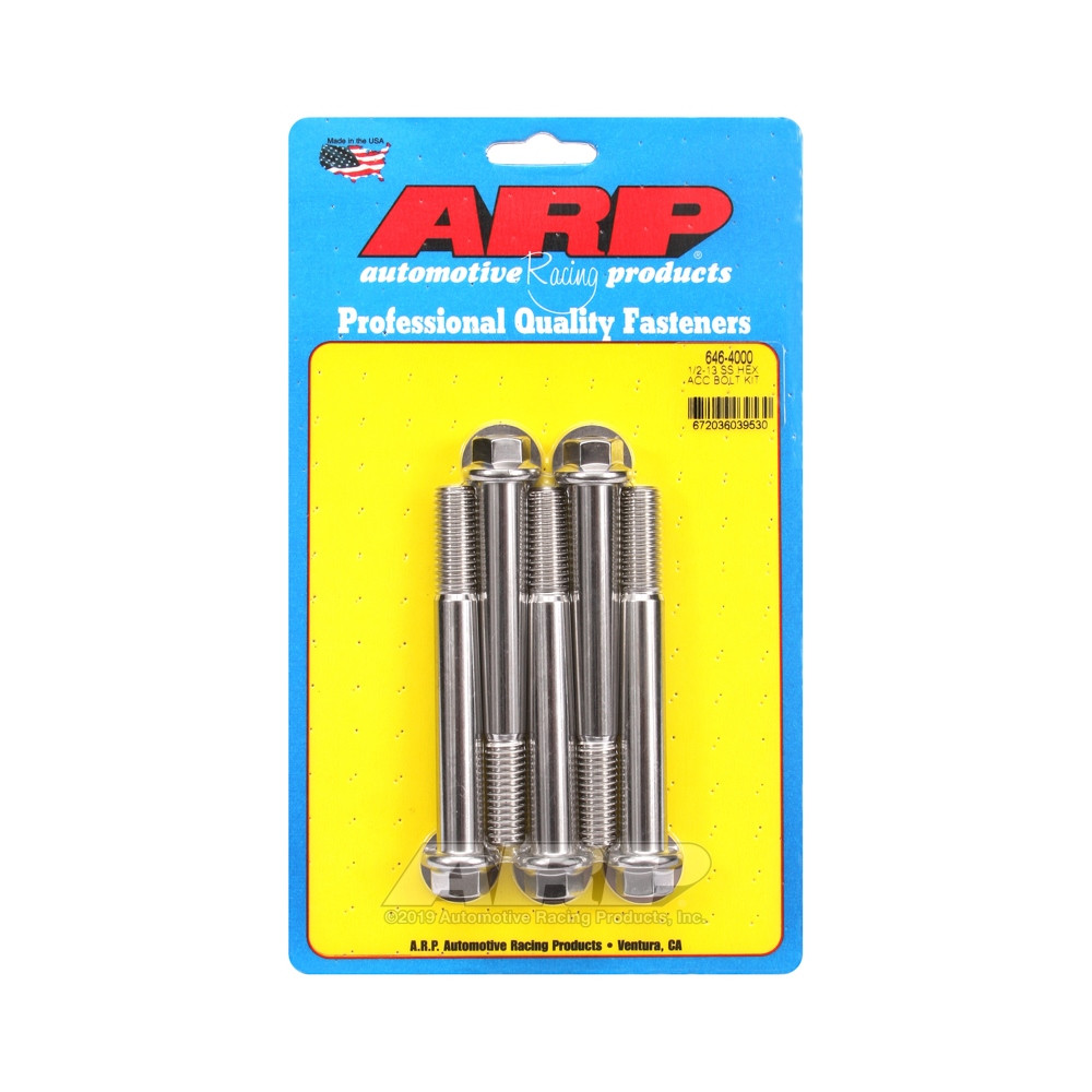 Universal Bolt ARP 1/2-13 - Stainless Hex x5 - ARP-646-4000 - 646-4000 - 3666618194165