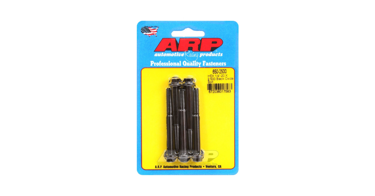 Boulonnerie universelle ARP 1/4-20 - Black Oxyde Hex x5