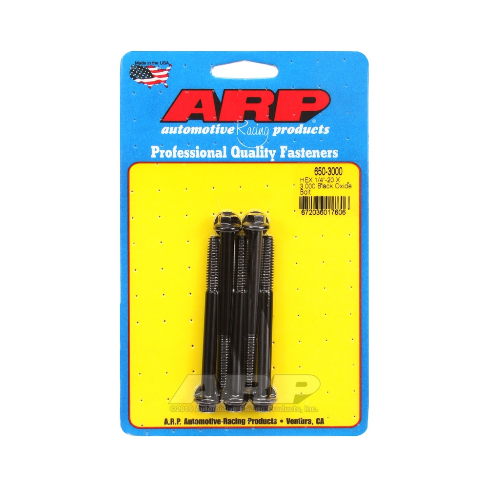 Bullone universale ARP 1/4-20 - Ossido nero esagonale x5 - ARP-650-3000 - 650-3000 - 3666618194356