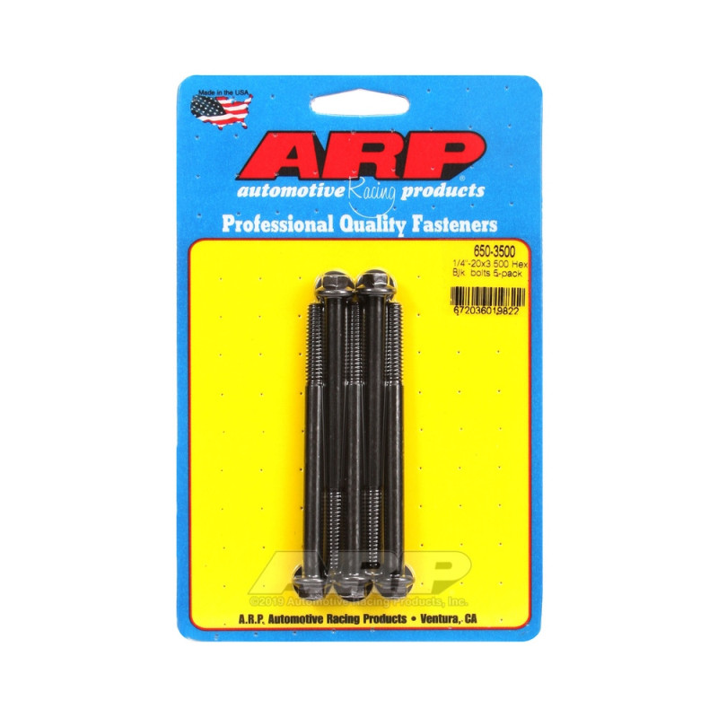 Bullone universale ARP 1/4-20 - Ossido nero esagonale x5 - ARP-650-3500 - 650-3500 - 3666618194370