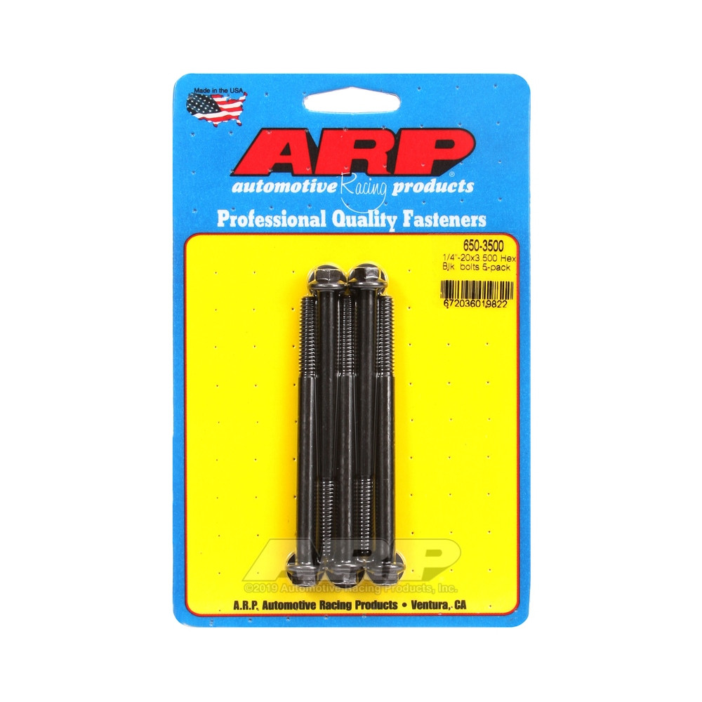 ARP Universal Bolt 1/4-20 - Black Oxyde Hex x5 - ARP-650-3500 - 650-3500 - 3666618194370