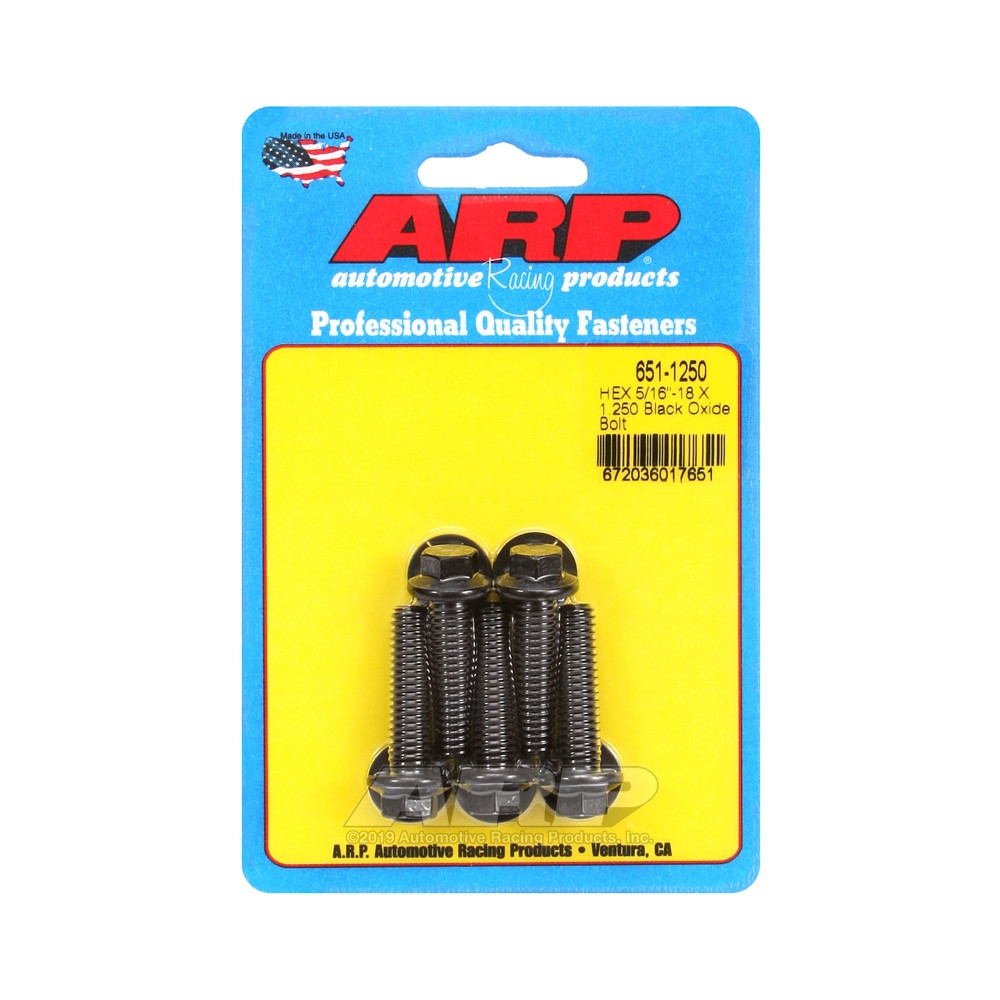 Universal Bolt ARP 5/16-18 - Black Oxyde Hex x5 - ARP-651-1250 - 651-1250 - 3666618194462