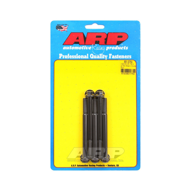 Bullone universale ARP 5/16-18 - Esagono ossidato nero x5 - ARP-651-3750 - 651-3750 - 3666618194561