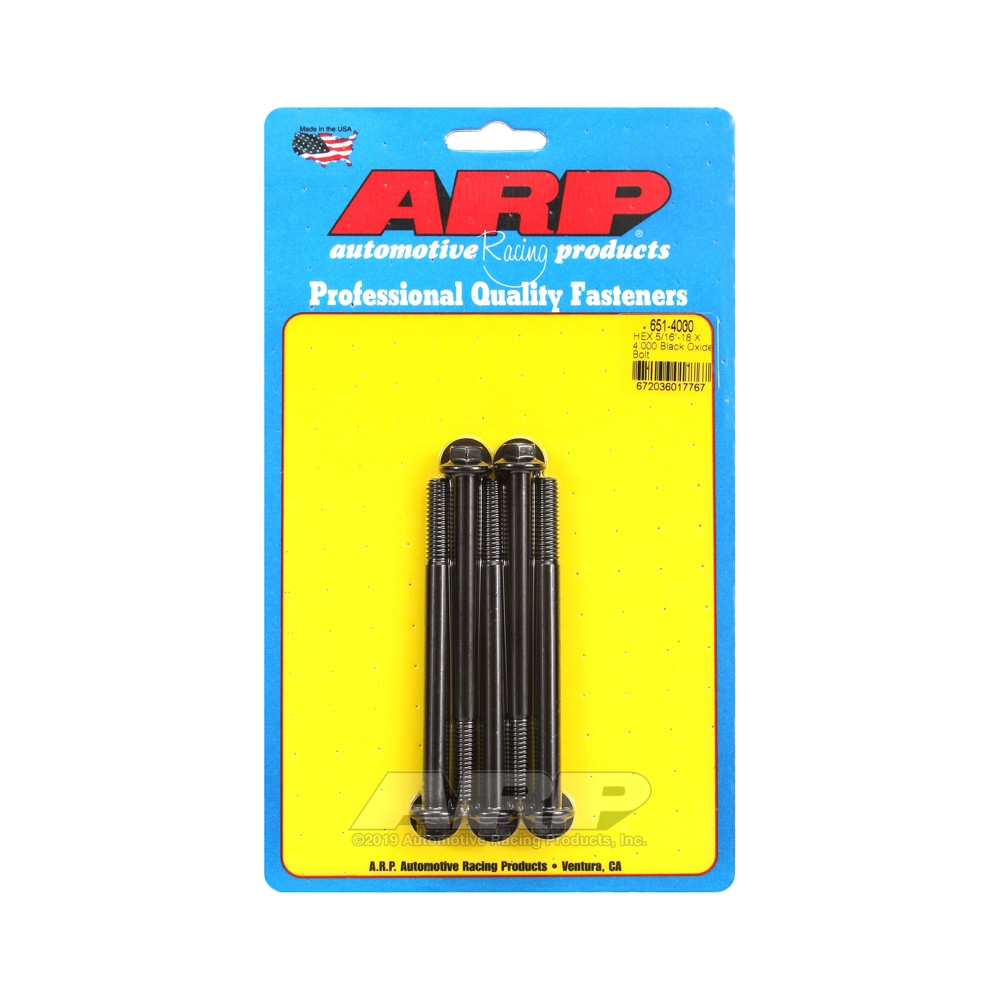 Bullone universale ARP 5/16-18 - Esagono ossidato nero x5 - ARP-651-4000 - 651-4000 - 3666618194578