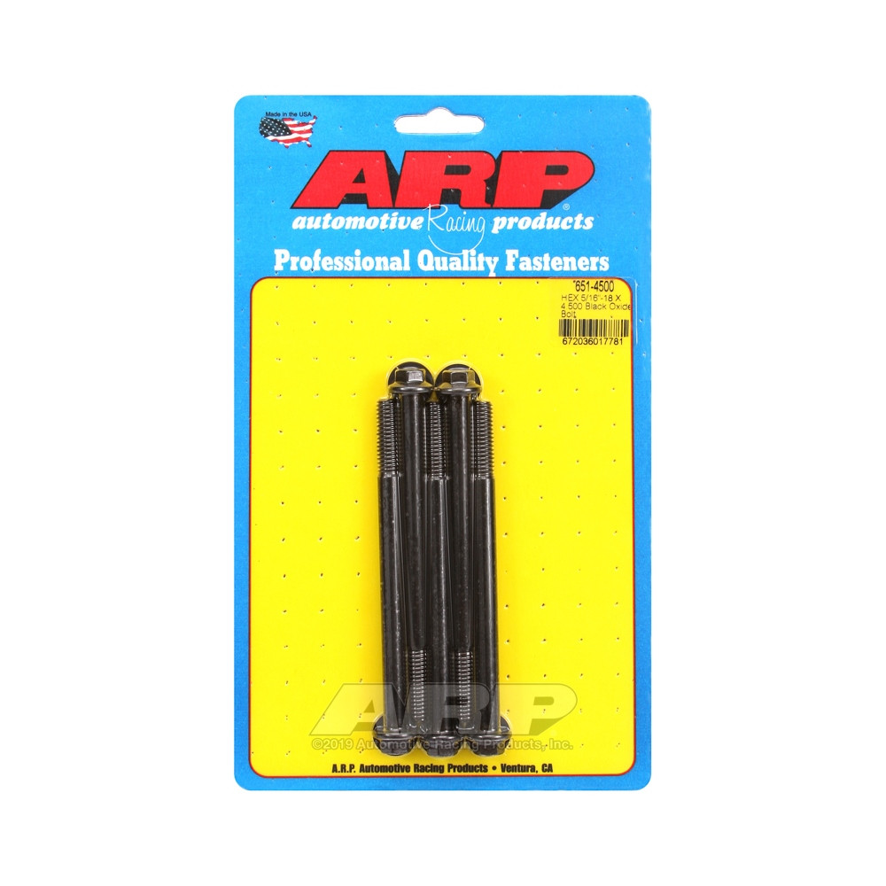 Universal Bolt ARP 5/16-18 - Black Oxyde Hex x5 - ARP-651-4500 - 651-4500 - 3666618194592