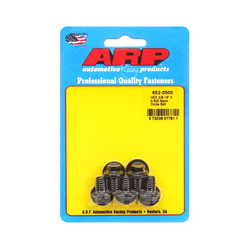 ARP Universal small head bolt 3/8-16 - Black Oxyde Hex x5 - ARP-652-0500 - 652-0500 - 3666618194622