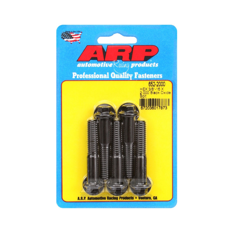 Bullone universale ARP a testa piccola 3/8-16 - Nero Oxyde Hex x5 - ARP-652-2000 - 652-2000 - 3666618194684