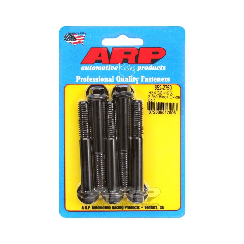 ARP Universal small head bolt 3/8-16 - Black Oxyde Hex x5 - ARP-652-2750 - 652-2750 - 3666618194714