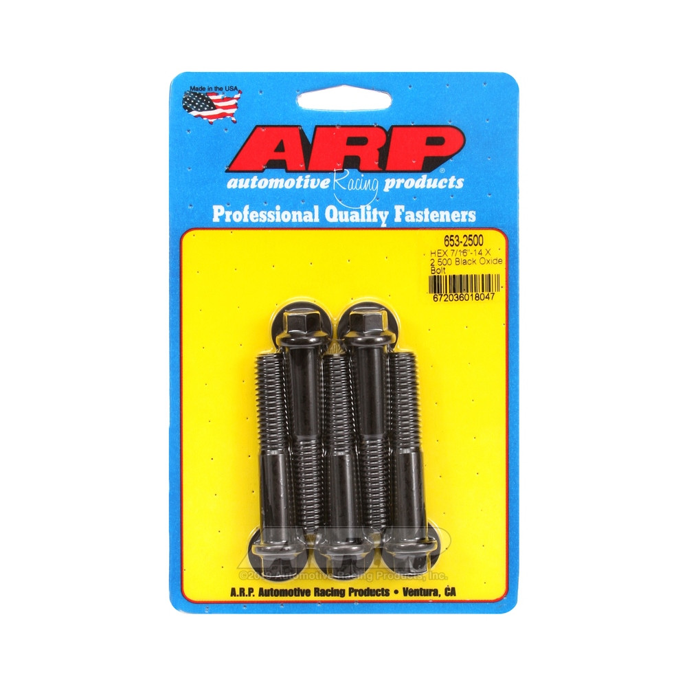 Boulonnerie universelle ARP 7/16-14 - Black Oxyde Hex x5 - ARP-653-2500 - 653-2500 - 3666618194851