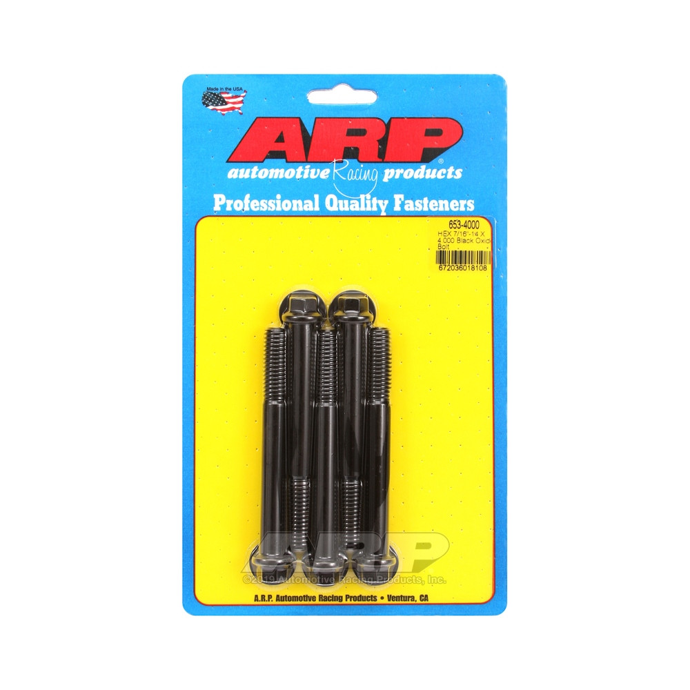 Universal Bolt ARP 7/16-14 - Black Oxyde Hex x5 - ARP-653-4000 - 653-4000 - 3666618194912