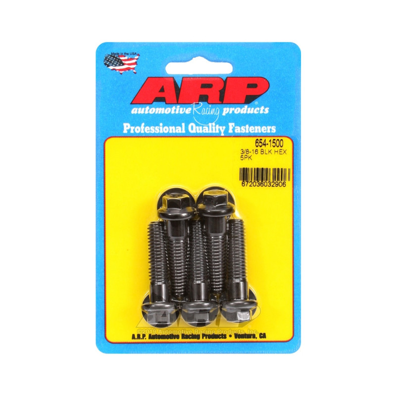 ARP Universal Head Bolt STD 3/8-16 - Black Oxide Hex x5 - ARP-654-1500 - 654-1500 - 3666618194998