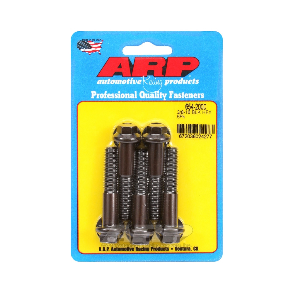 Universalschrauben ARP Kopf STD 3/8-16 - Black Oxyde Hex x5 - ARP-654-2000 - 654-2000 - 3666618195018