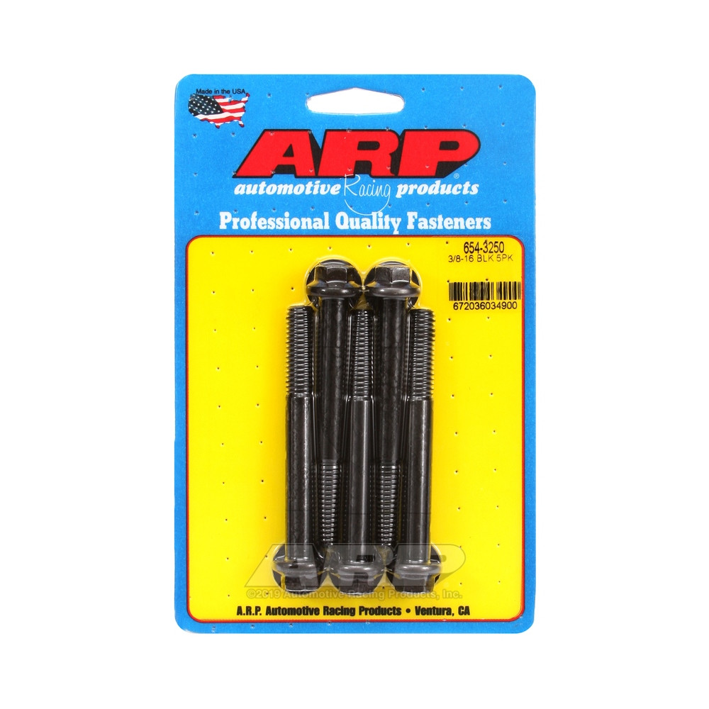 ARP Universal Head Bolt STD 3/8-16 - Black Oxide Hex x5 - ARP-654-3250 - 654-3250 - 3666618195063