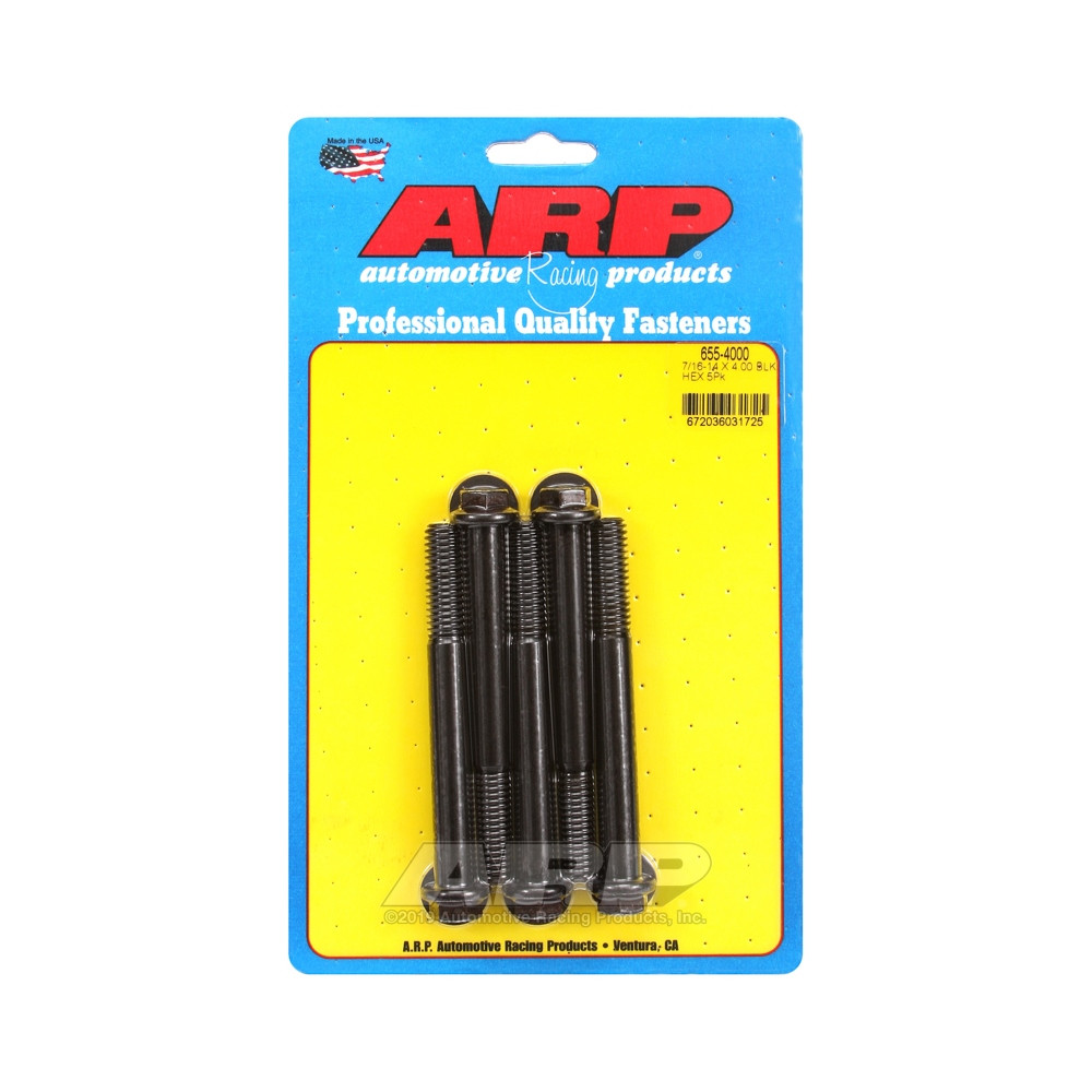 Universal Bolt ARP 7/16-14 - Black Oxyde Hex x5 - ARP-655-4000 - 655-4000 - 3666618195209