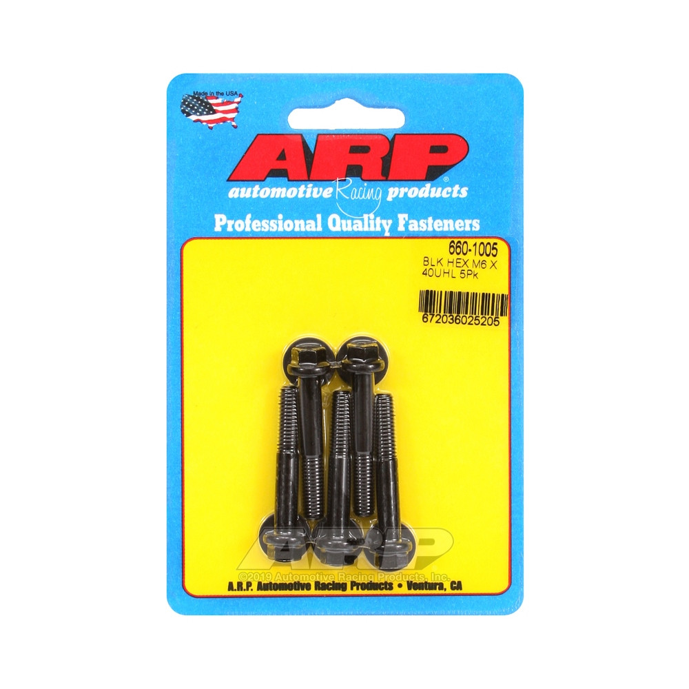 Boulonnerie universelle ARP M6 x 1.00 - Black Oxyde Hex x5 - ARP-660-1005 - 660-1005 - 3666618195506