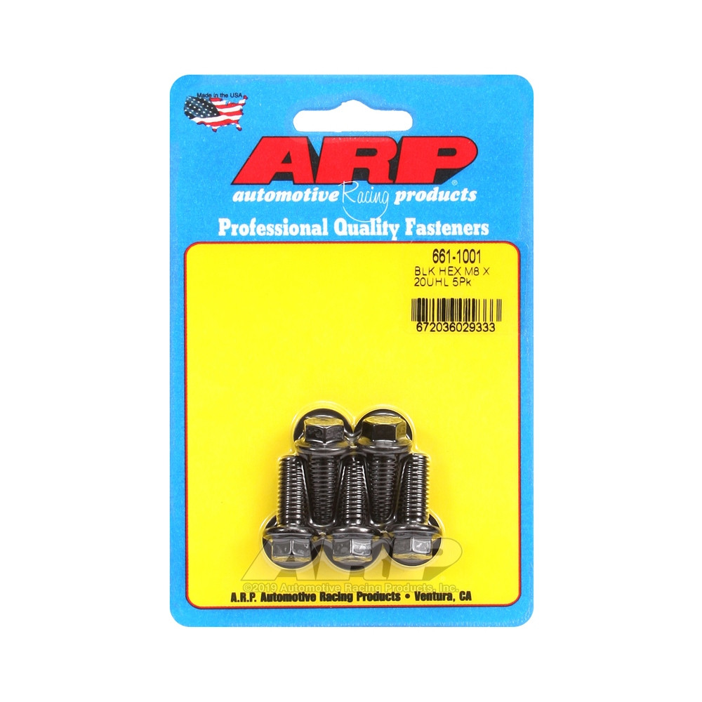 ARP Universal Bolt M8 x 1.25 - Black Oxyde Hex x5 - ARP-661-1001 - 661-1001 - 3666618195643