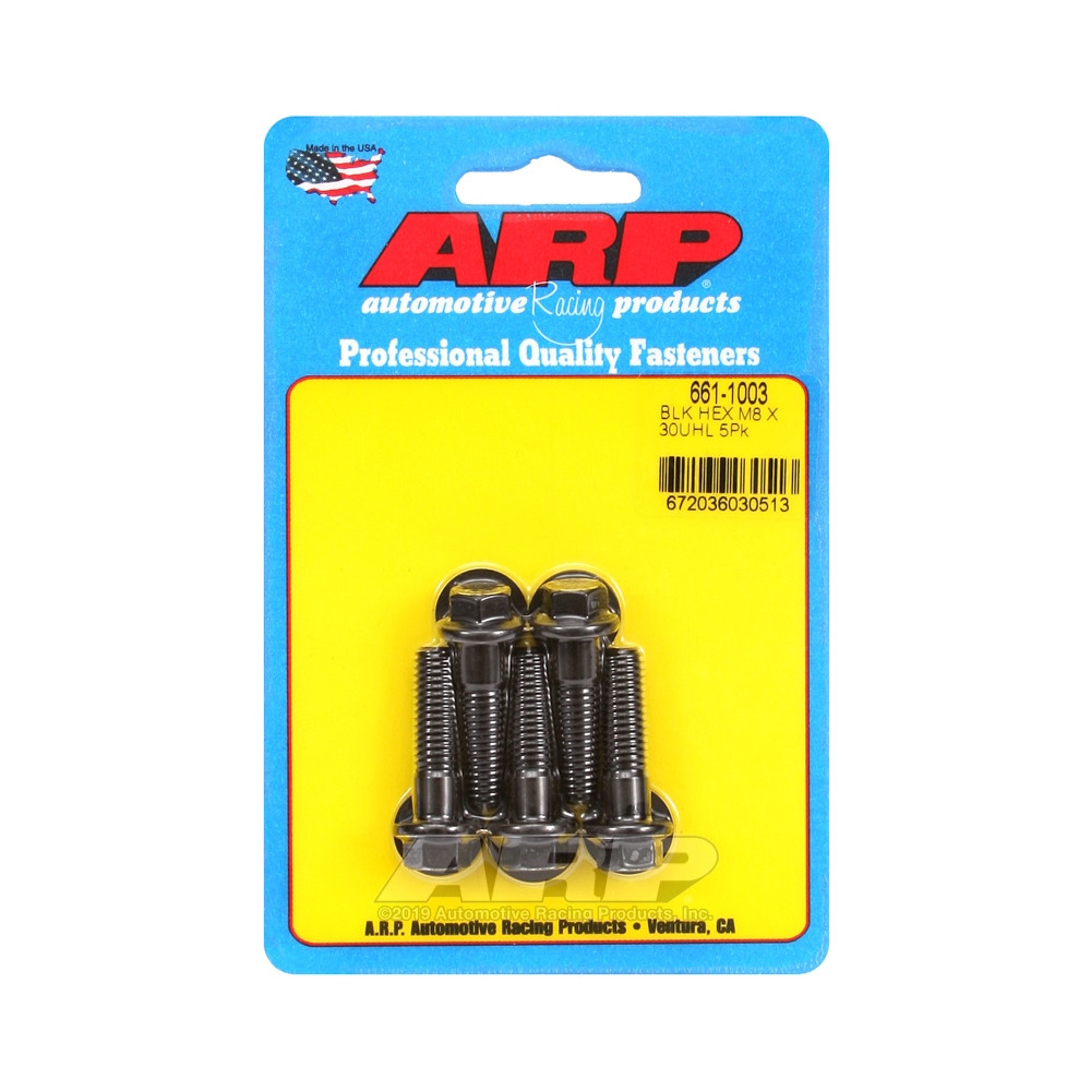ARP Universal Bolt M8 x 1.25 - Black Oxyde Hex x5 - ARP-661-1003 - 661-1003 - 3666618195667