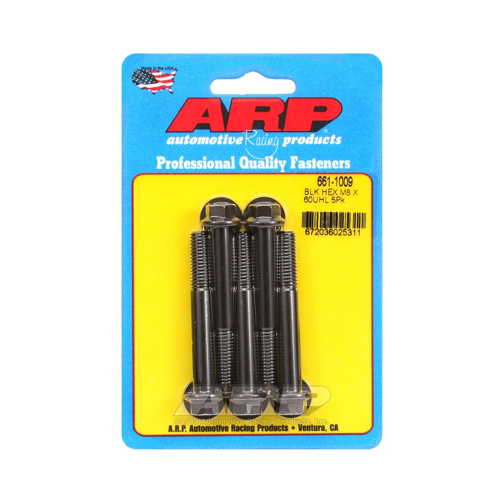 Boulonnerie universelle ARP M8 x 1.25 - Black Oxyde Hex x5 - ARP-661-1009 - 661-1009 - 3666618195711