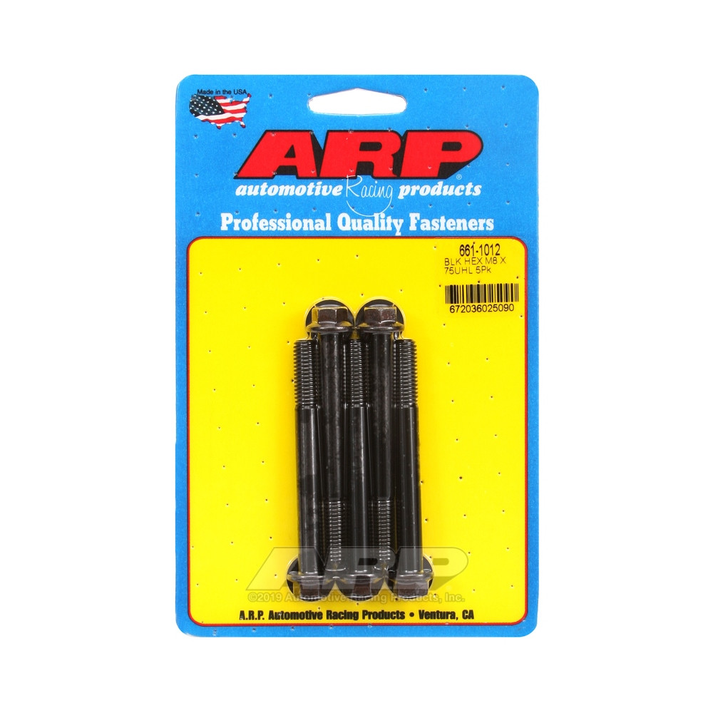 Universalschrauben ARP M8 x 1.25 - Black Oxyde Hex x5 - ARP-661-1012 - 661-1012 - 3666618195742