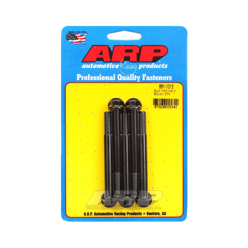 Boulonnerie universelle ARP M8 x 1.25 - Black Oxyde Hex x5 - ARP-661-1013 - 661-1013 - 3666618195759