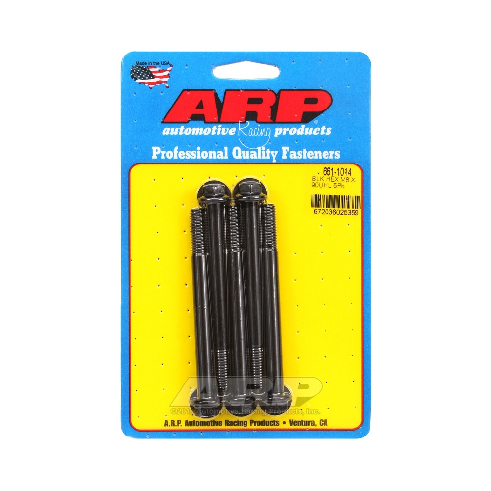 Bullone universale ARP M8 x 1,25 - Esagono ossidato nero x5 - ARP-661-1014 - 661-1014 - 3666618195766