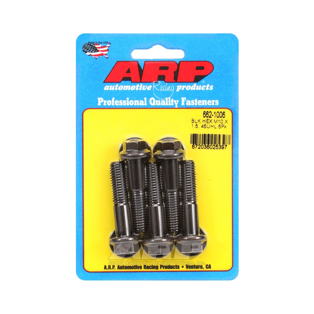 Boulonnerie universelle ARP M10 x 1.50 - Black Oxyde Hex x5 - ARP-662-1006 - 662-1006 - 3666618195872