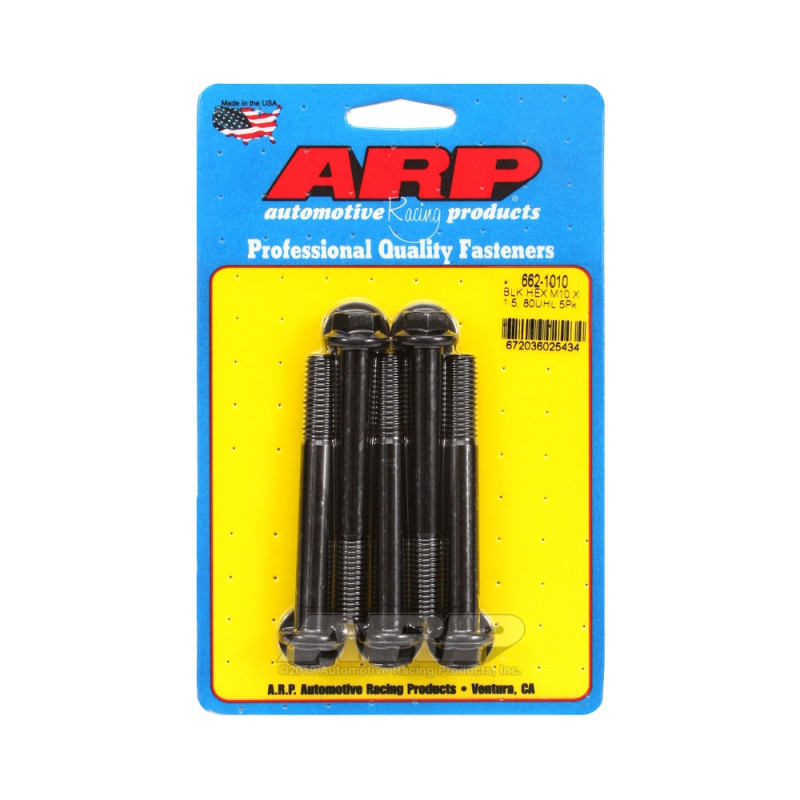 ARP Universal Bolt M10 x 1.50 - Black Oxyde Hex x5 - ARP-662-1010 - 662-1010 - 3666618195919