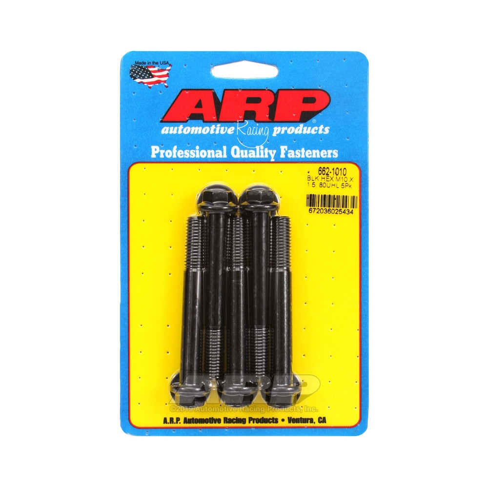 Boulonnerie universelle ARP M10 x 1.50 - Black Oxyde Hex x5 - ARP-662-1010 - 662-1010 - 3666618195919