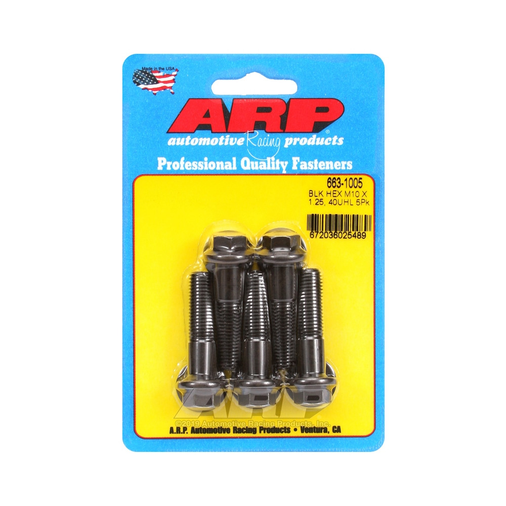 Boulonnerie universelle ARP M10 x 1.25 - Black Oxyde Hex x5 - ARP-663-1005 - 663-1005 - 3666618195995