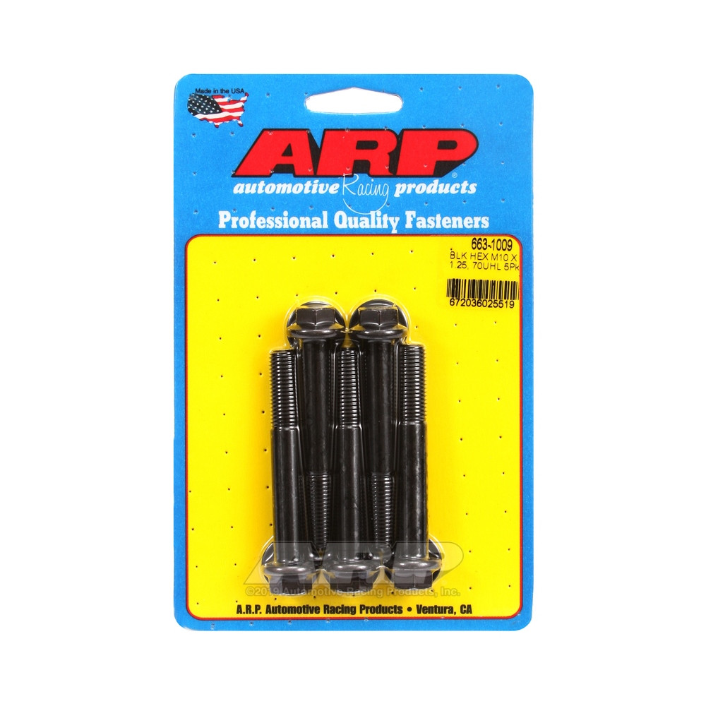 Universalschrauben ARP M10 x 1.25 - Black Oxyde Hex x5 - ARP-663-1009 - 663-1009 - 3666618196039