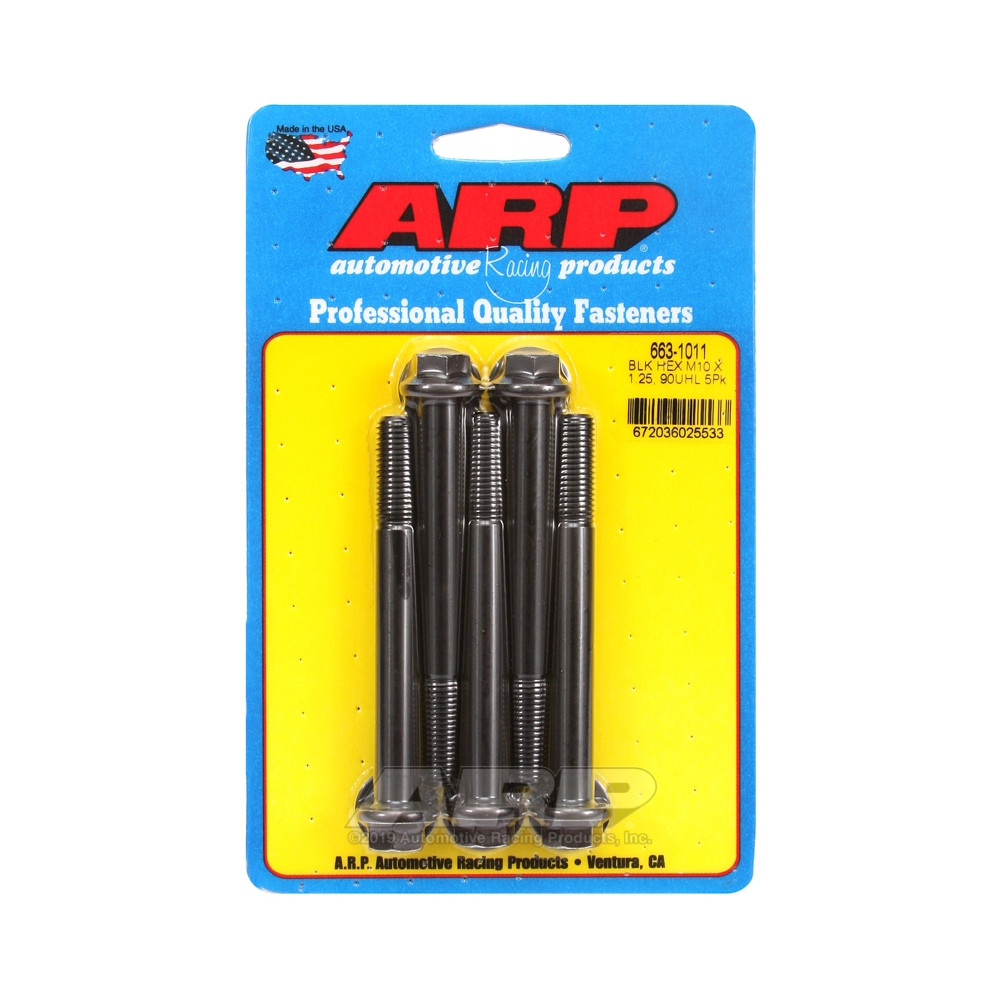 ARP Universal Bolt M10 x 1.25 - Black Oxyde Hex x5 - ARP-663-1011 - 663-1011 - 3666618196053