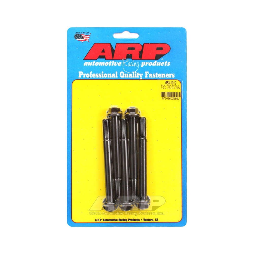 ARP Universal Bolt M10 x 1.25 - Black Oxyde Hex x5 - ARP-663-1012 - 663-1012 - 3666618196060