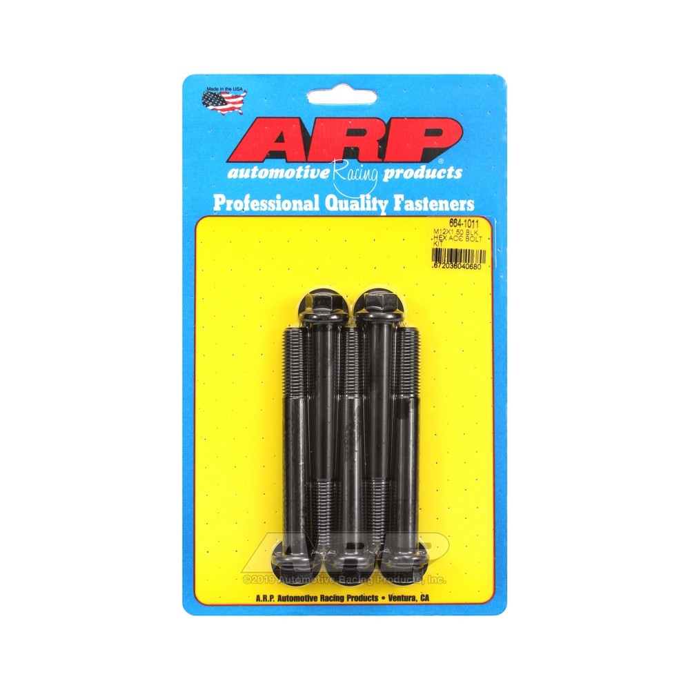 Boulonnerie universelle ARP M12 x 1.50 - Black Oxyde Hex x5 - ARP-664-1011 - 664-1011 - 3666618196169