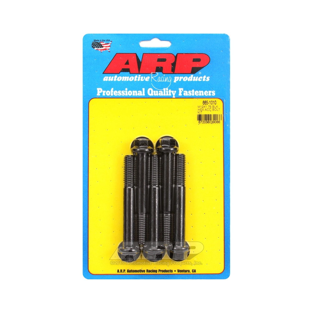 ARP Universal Bolt M12 x 1.75 - Black Oxyde Hex x5 - ARP-665-1010 - 665-1010 - 3666618196268