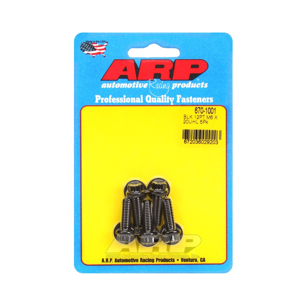 Bulloni universali ARP M6 x 1,00 - Oxyde nero 12 punti x5 - ARP-670-1001 - 670-1001 - 3666618196282