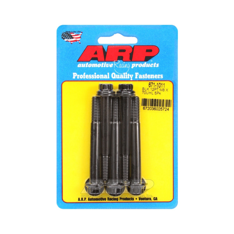 Bulloni universali ARP M8 x 1,25 - Oxyde nero 12 pz. x5 - ARP-671-1011 - 671-1011 - 3666618196558